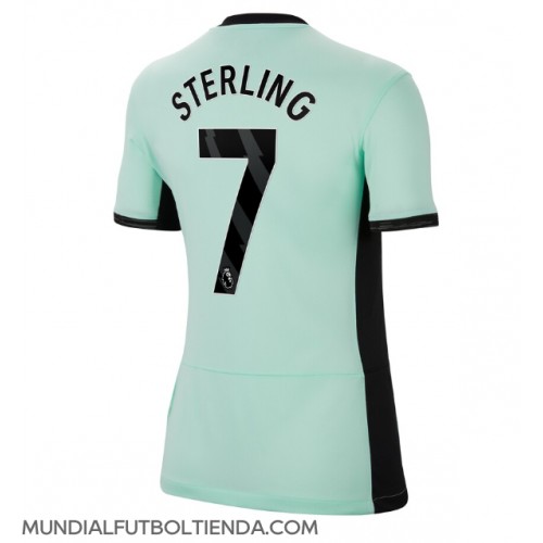 Camiseta Chelsea Raheem Sterling #7 Tercera Equipación Replica 2023-24 para mujer mangas cortas